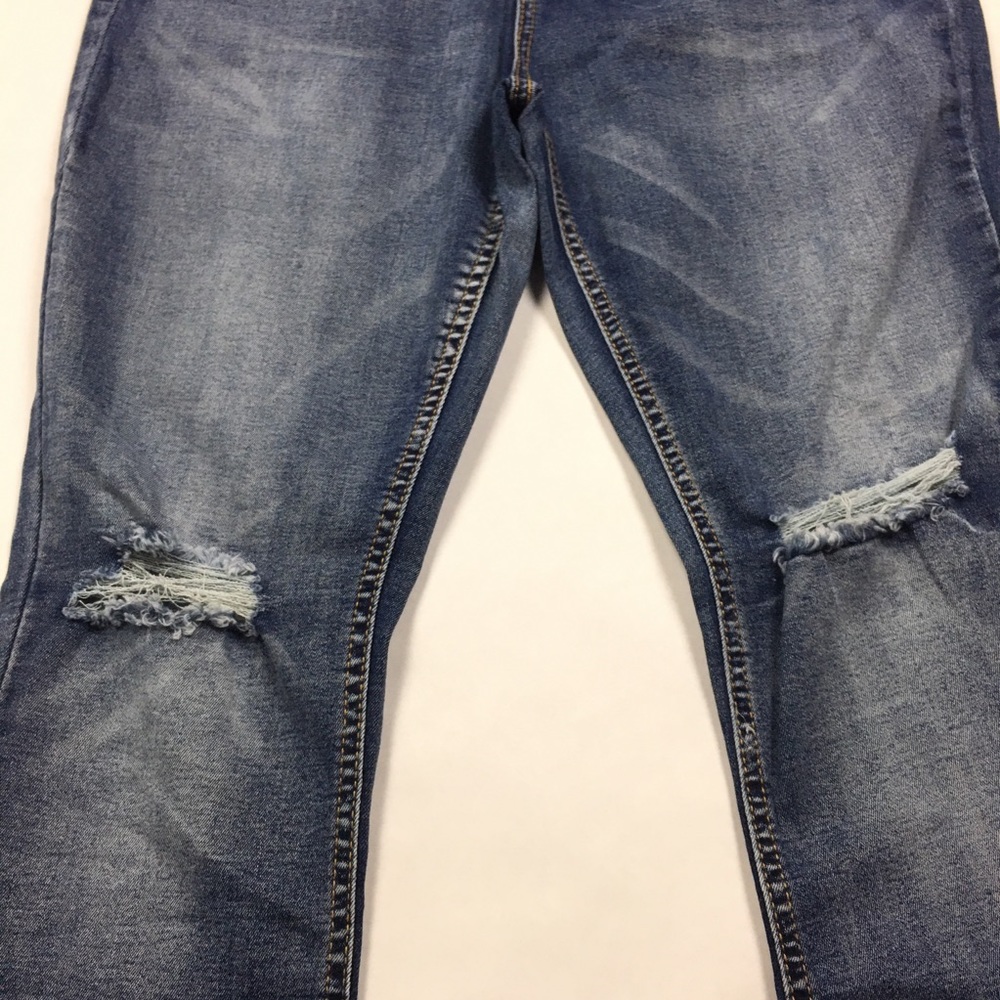 Distressed Ripped Denim Baby Bootcut Jean - Picture 2 of 6